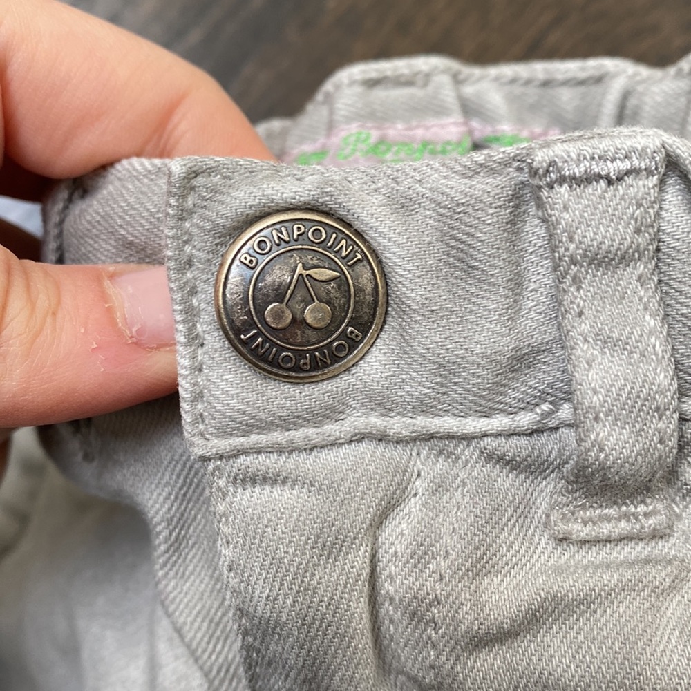BONPOINT baby size 18m grey jean pants Like New condition - Picture 3 of 6
